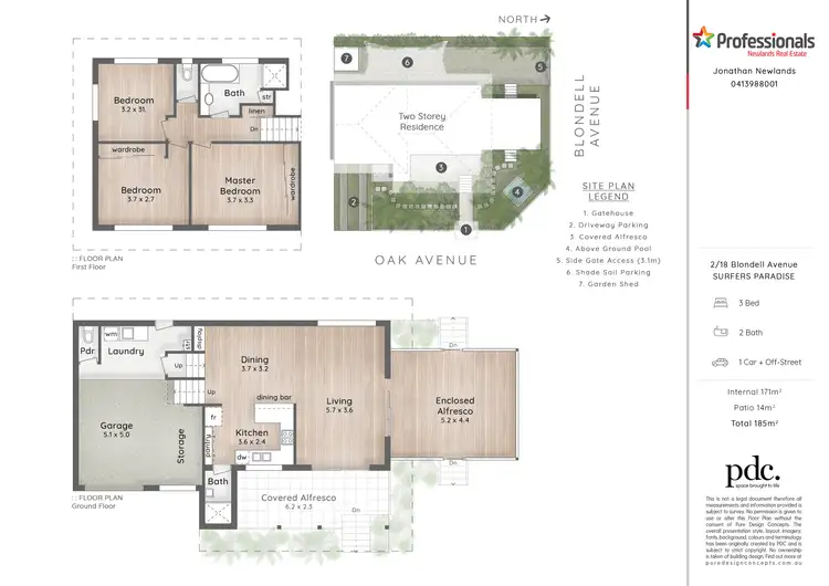 Floorplan of Homely unit listing, 2/18 Blondell Avenue, Surfers Paradise QLD 4217