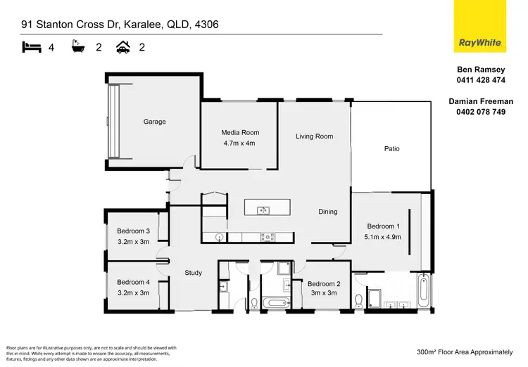 Floorplan of Homely house listing, 91 Stanton Cross Drive, Karalee QLD 4306
