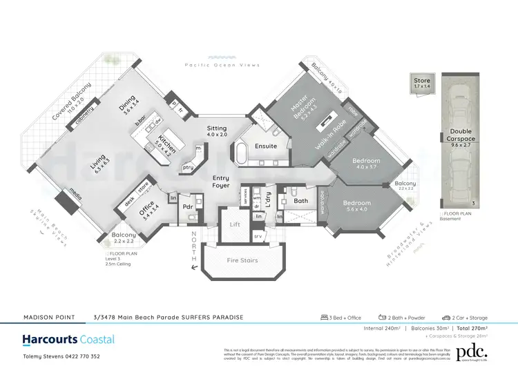 Floorplan of Homely apartment listing, 3/3478 Main Beach Parade, Surfers Paradise QLD 4217