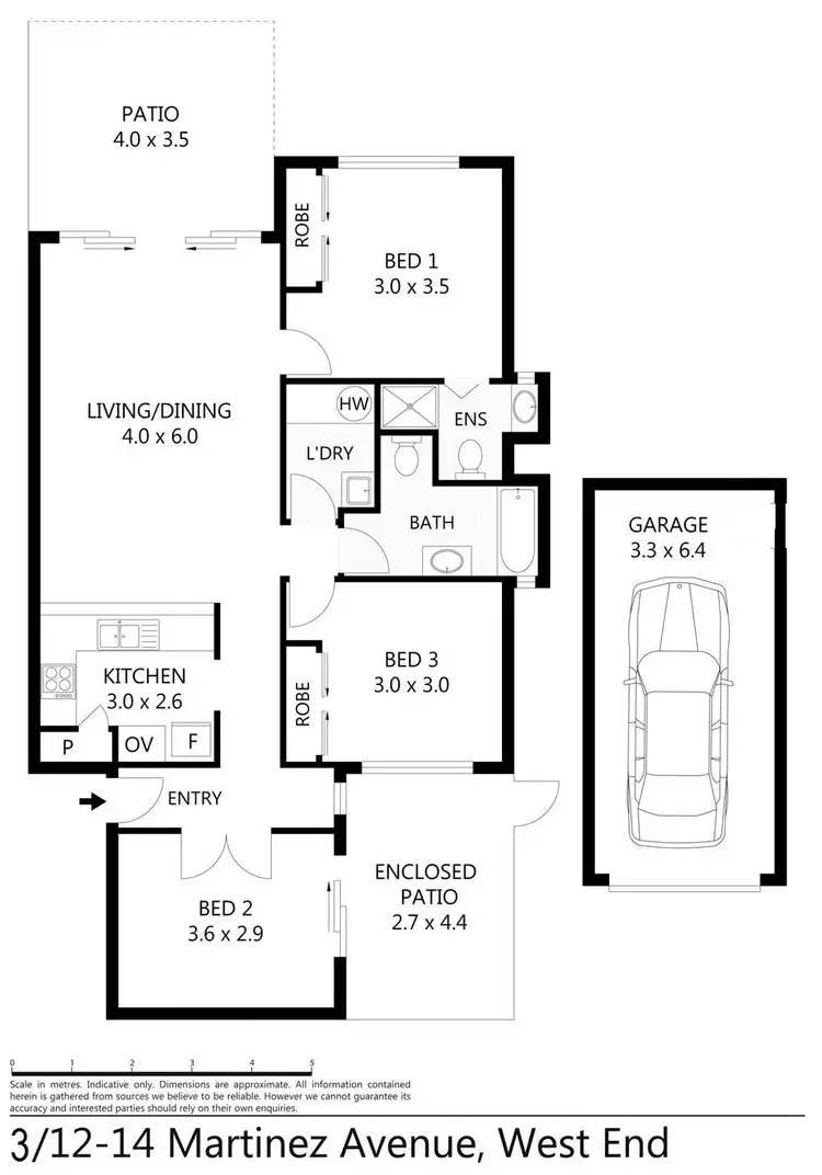 Floorplan of Homely unit listing, 3/12-14 Martinez Avenue, West End QLD 4810