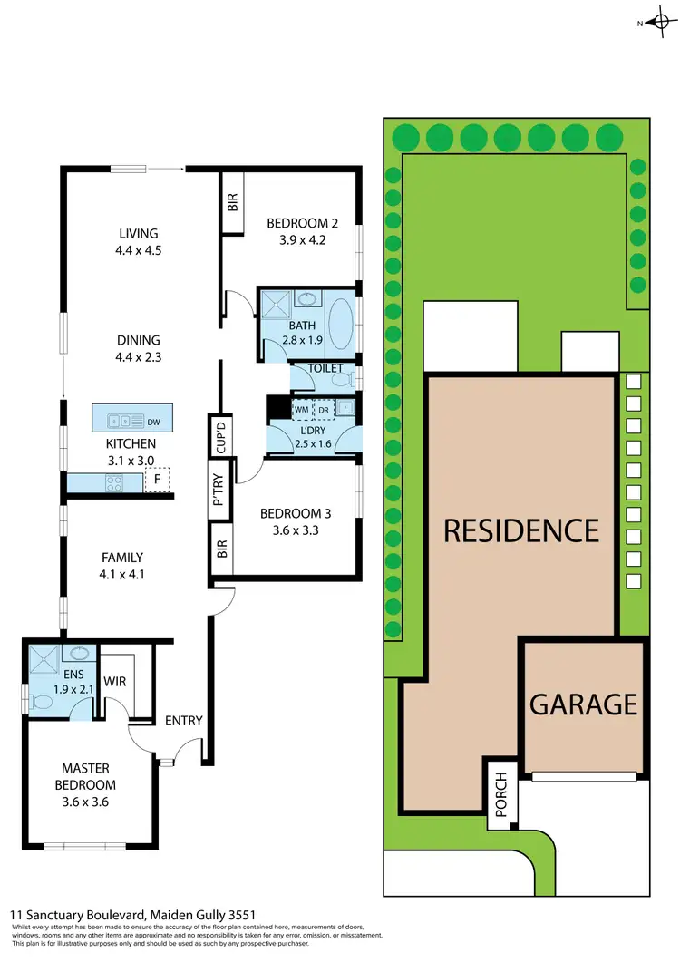 Floorplan of Homely house listing, 11 Sanctuary Boulevard, Maiden Gully VIC 3551
