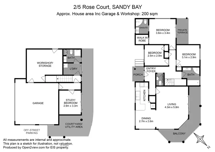 Floorplan of Homely villa listing, 2/5 Rose Court, Sandy Bay TAS 7005