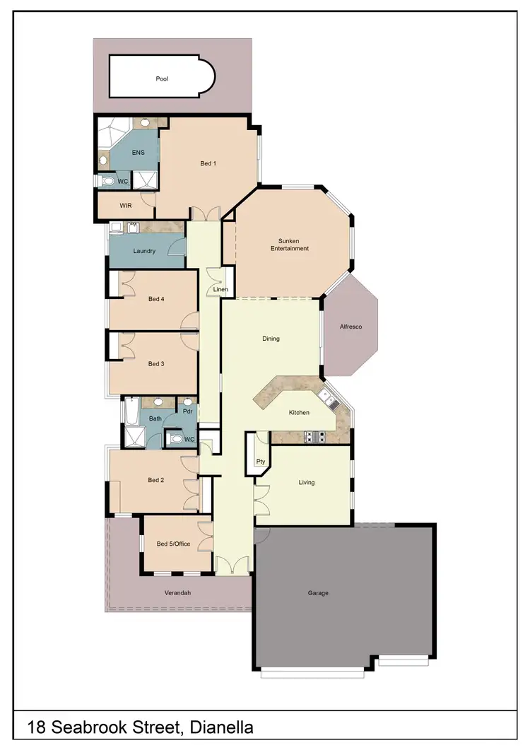 Floorplan of Homely house listing, 18 Seabrook Street, Dianella WA 6059