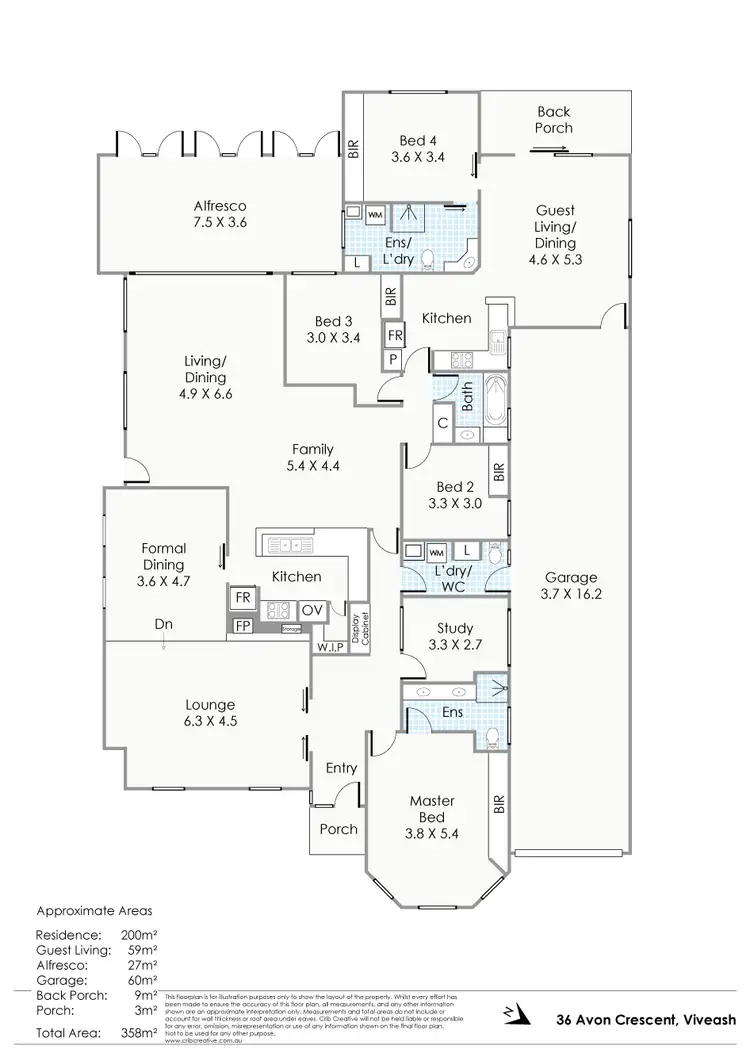 Floorplan of Homely house listing, 36 Avon Crescent, Viveash WA 6056