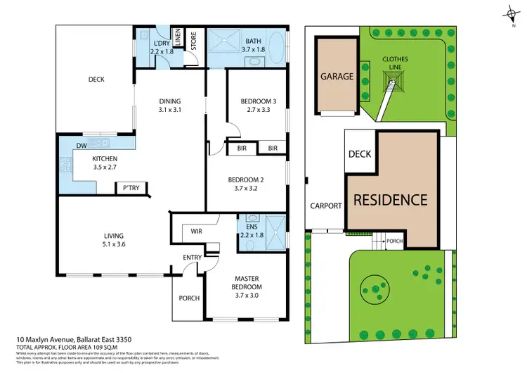 Floorplan of Homely house listing, 10 Maxlyn Avenue, Ballarat East VIC 3350