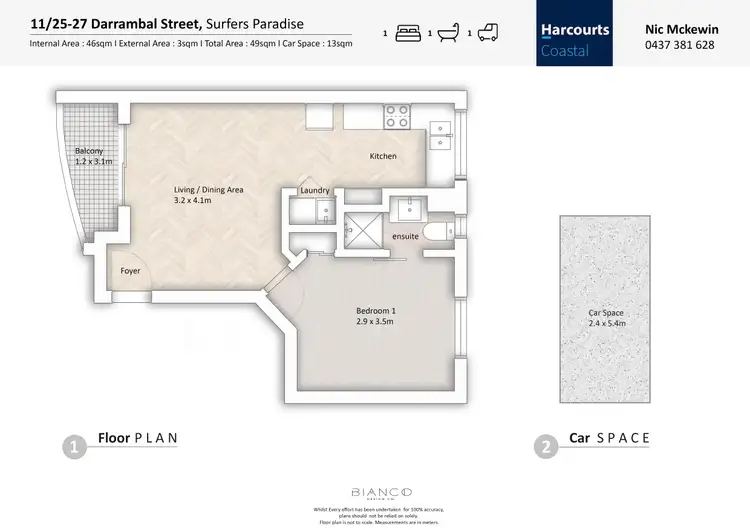 Floorplan of Homely apartment listing, 11/25-27 DARRAMBAL STREET, Surfers Paradise QLD 4217