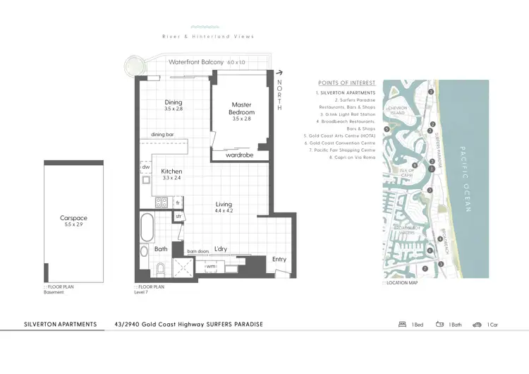 Floorplan of Homely apartment listing, 43/2940 Gold Coast Highway, Surfers Paradise QLD 4217