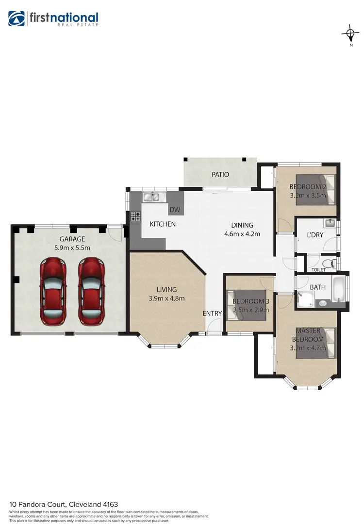 Floorplan of Homely house listing, 10 Pandora Court, Cleveland QLD 4163
