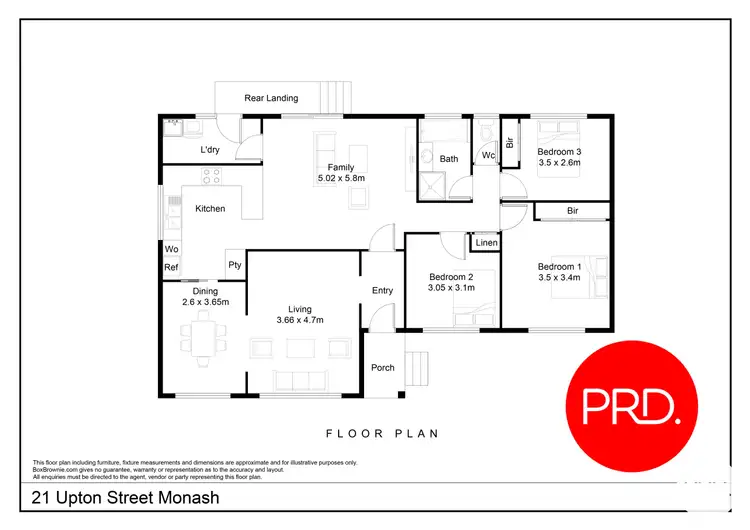 Floorplan of Homely house listing, 21 Upton Street, Monash ACT 2904