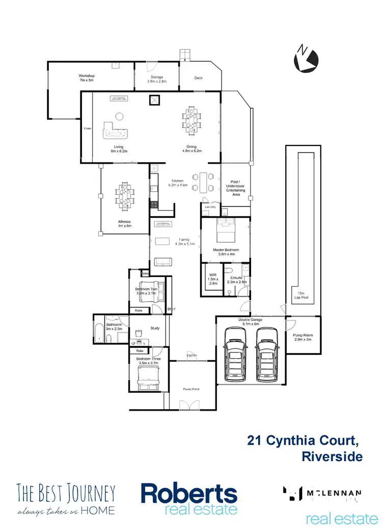 Floorplan of Homely house listing, 21 Cynthia Court, Riverside TAS 7250