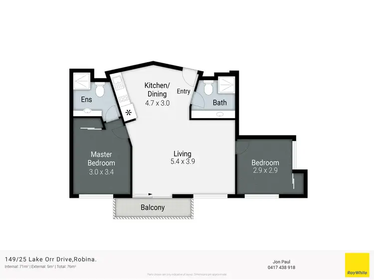 Floorplan of Homely apartment listing, 149/25 Lake Orr Drive, Robina QLD 4226