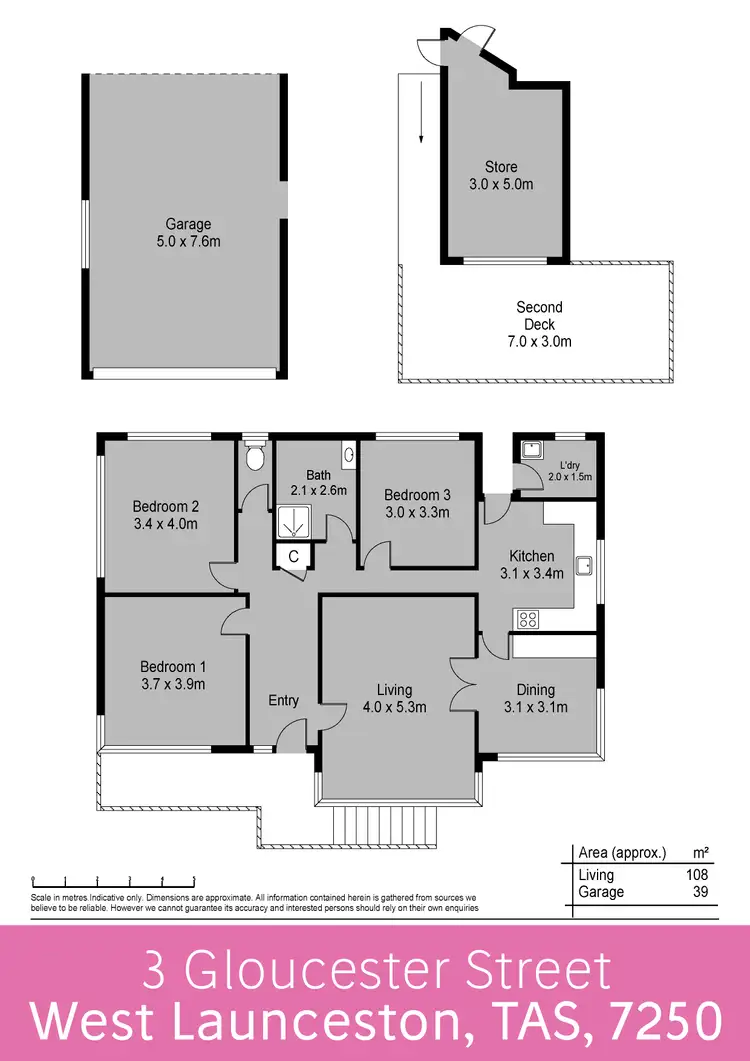 Floorplan of Homely house listing, 3 Gloucester Street, West Launceston TAS 7250