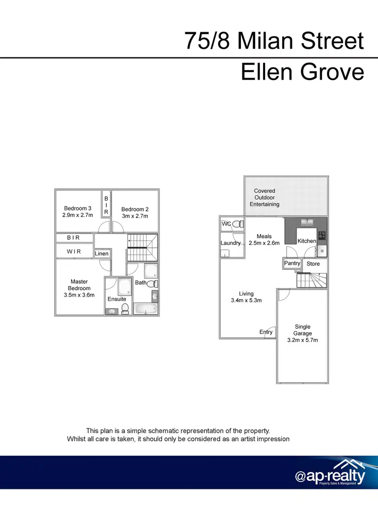 Floorplan of Homely townhouse listing, 75/8 Milan Street, Ellen Grove QLD 4078