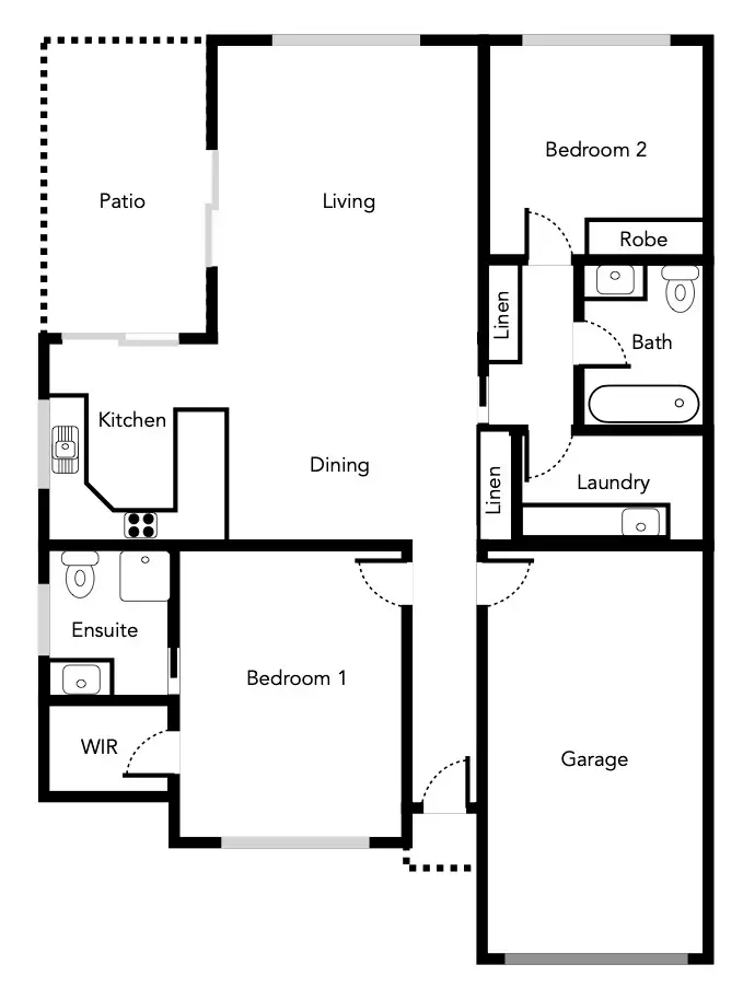 Floorplan of Homely unit listing, unit 2 2 Beveridge Street, Ararat VIC 3377