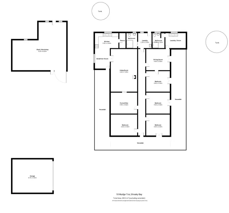Floorplan of Homely house listing, 10 Mudge Terrace, Streaky Bay SA 5680