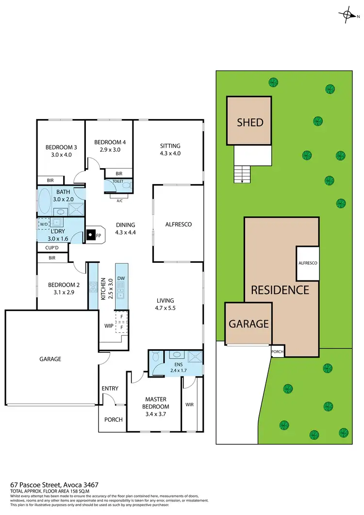 Floorplan of Homely rural property listing, 67 Pascoe Street, Avoca VIC 3467