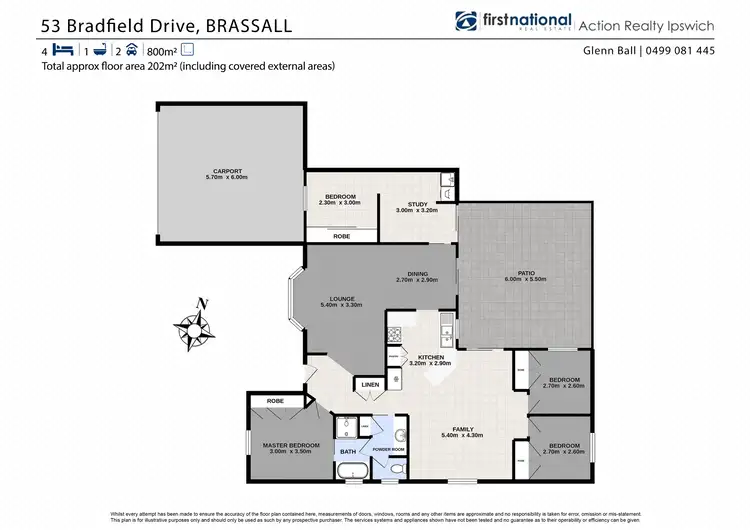 Floorplan of Homely house listing, 53 Bradfield Drive, Brassall QLD 4305