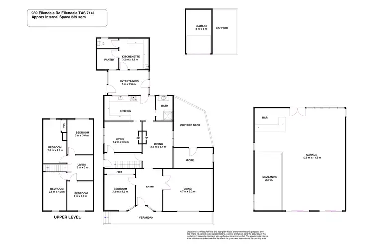 Floorplan of Homely house listing, 989 and 991 Ellendale Road, Ellendale TAS 7140
