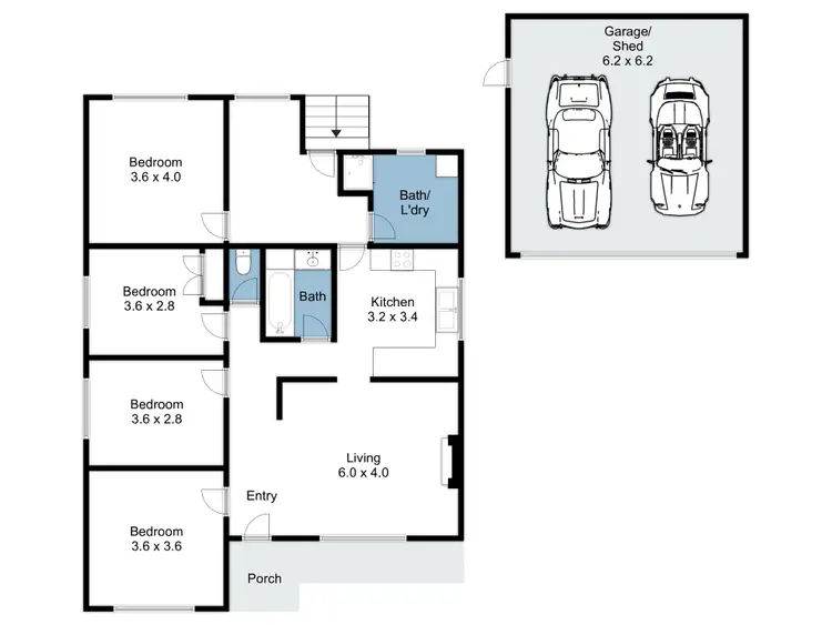 Floorplan of Homely house listing, 20 Moore Street, Benalla VIC 3672