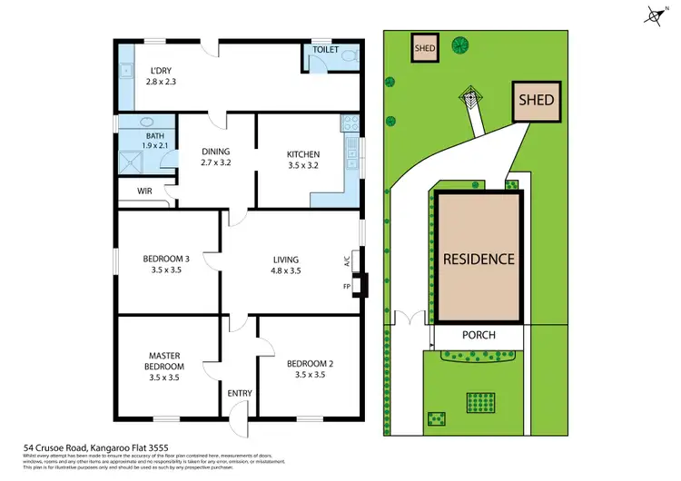 Floorplan of Homely house listing, 54 Crusoe Road, Kangaroo Flat VIC 3555