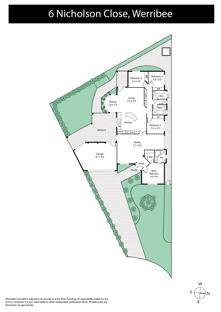 Floorplan of Homely house listing, 6 Nicholson Close, Werribee VIC 3030