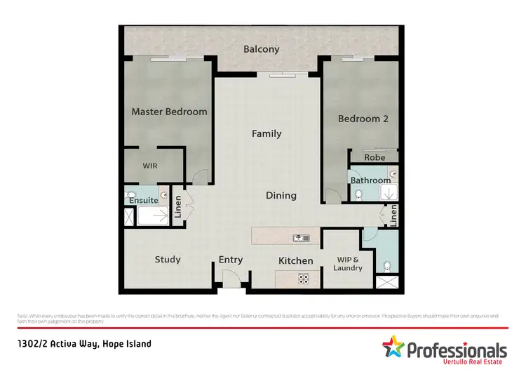 Floorplan of Homely apartment listing, 1302/2 Activa Way, Hope Island QLD 4212
