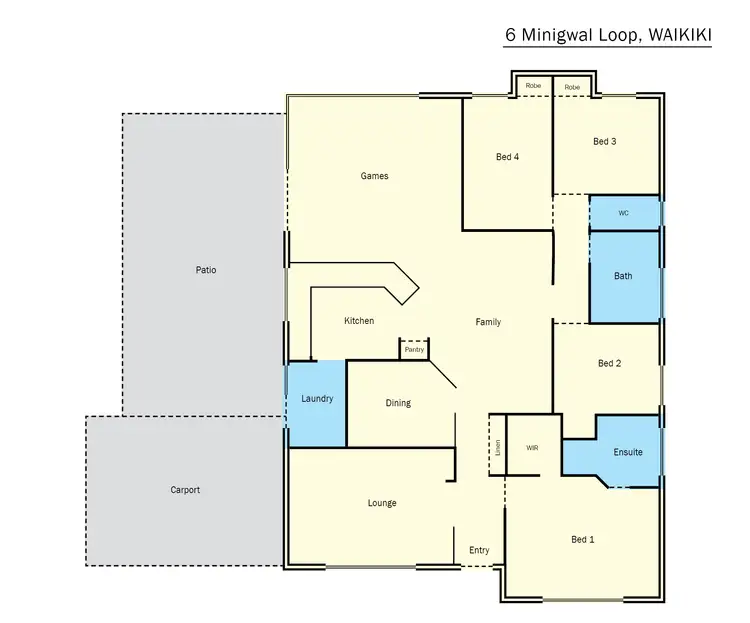 Floorplan of Homely house listing, 6 Minigwal Loop, Waikiki WA 6169