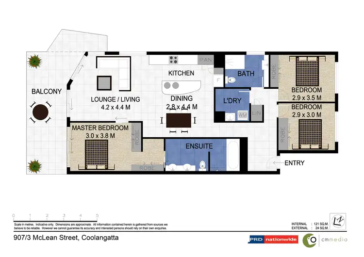 Floorplan of Homely unit listing, 907/3 McLean Street, Coolangatta QLD 4225