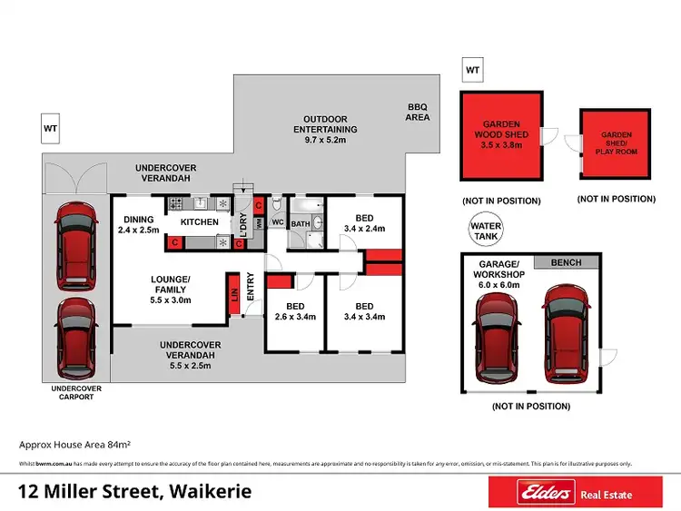 Floorplan of Homely house listing, 12 Miller Street, Waikerie SA 5330