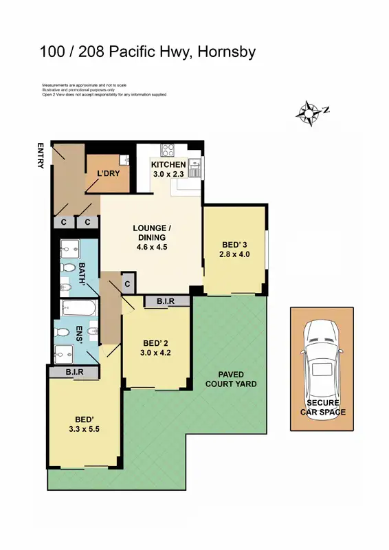 Floorplan of Homely apartment listing, 100/208 Pacific Highway, Hornsby NSW 2077