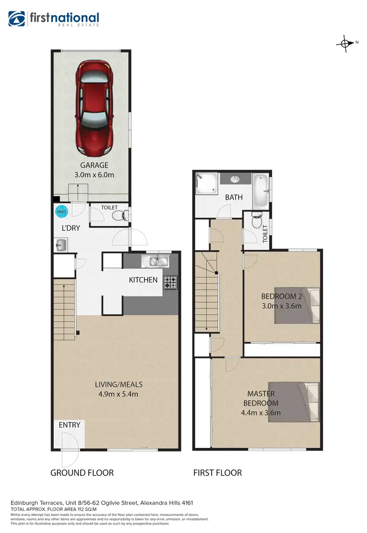 Floorplan of Homely townhouse listing, 8/56-62 Ogilvie Street, Alexandra Hills QLD 4161