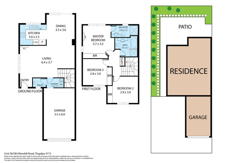 Floorplan of Homely townhouse listing, 58/583 Wondall Road, Tingalpa QLD 4173