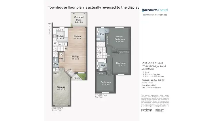 Floorplan of Homely townhouse listing, 43/2 Ghilgai Road, Merrimac QLD 4226
