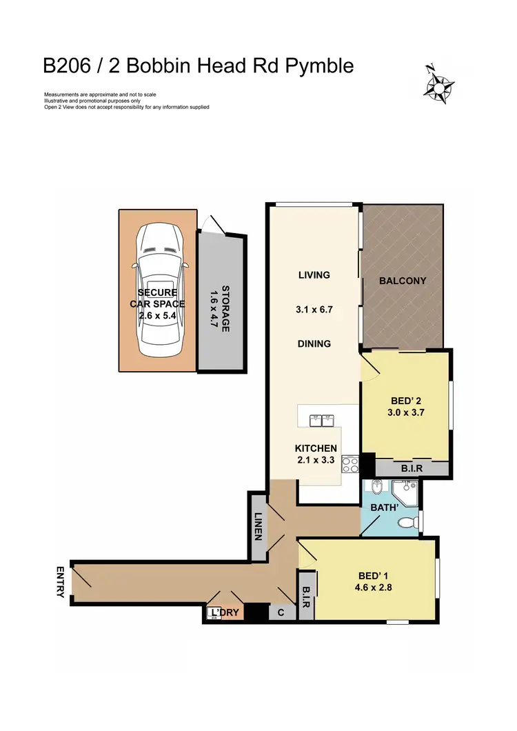 Floorplan of Homely apartment listing, 206/2 Bobbin Head Road, Pymble NSW 2073