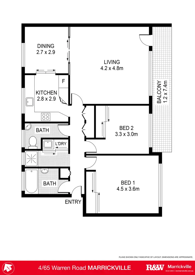 Floorplan of Homely apartment listing, 4/65 Warren Road, Marrickville NSW 2204