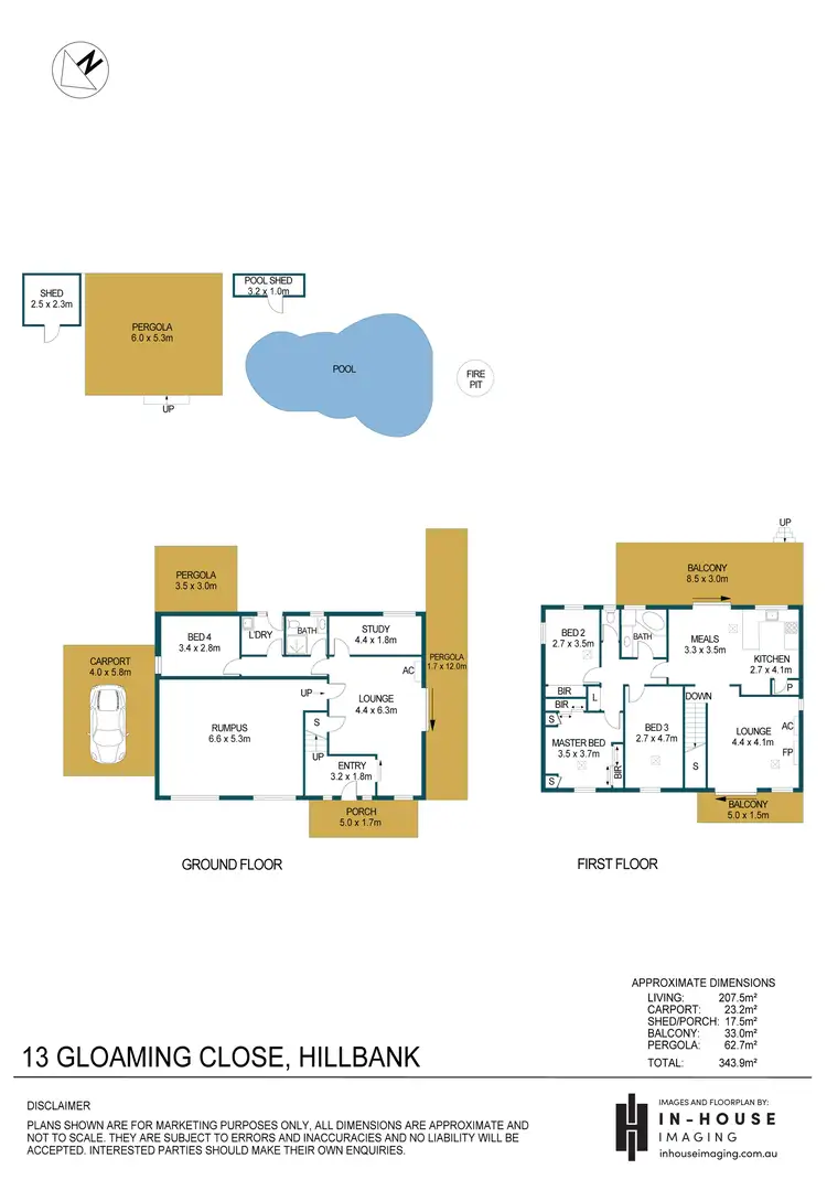 Floorplan of Homely house listing, 13 Gloaming Close, Hillbank SA 5112