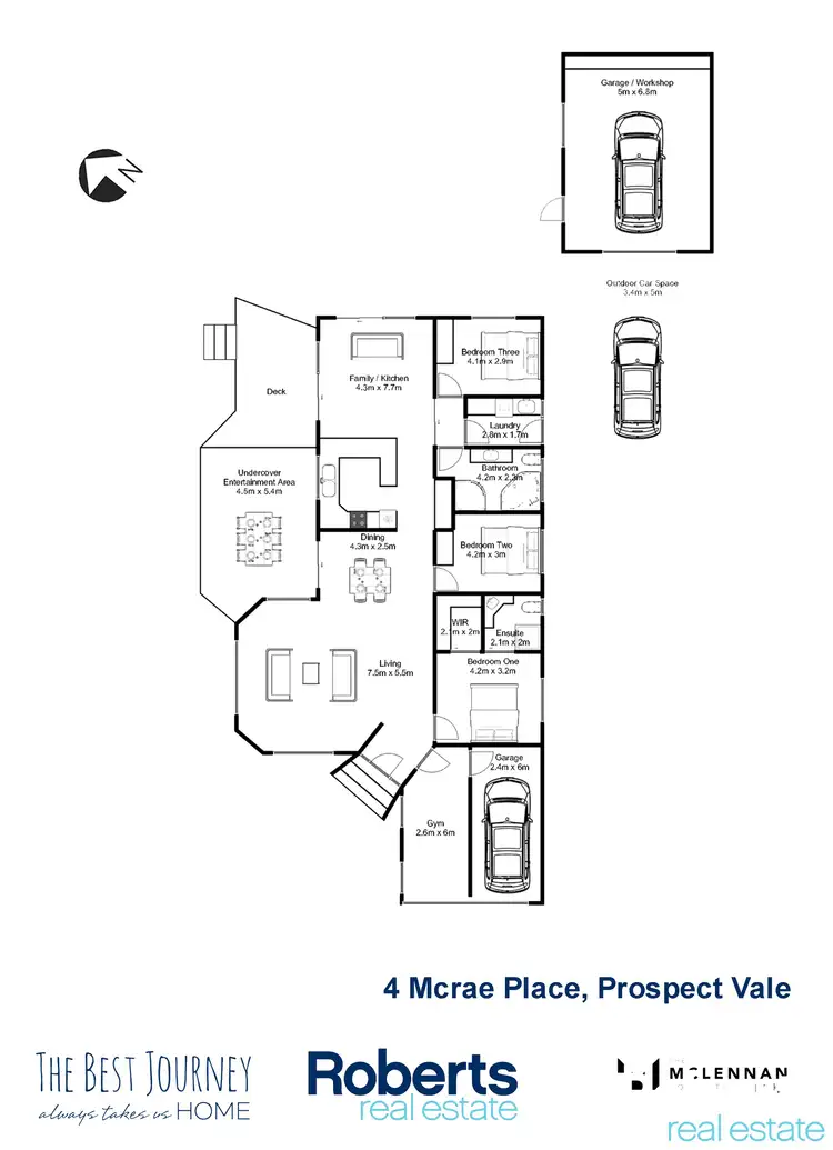 Floorplan of Homely house listing, 4 McRae Place, Prospect Vale TAS 7250