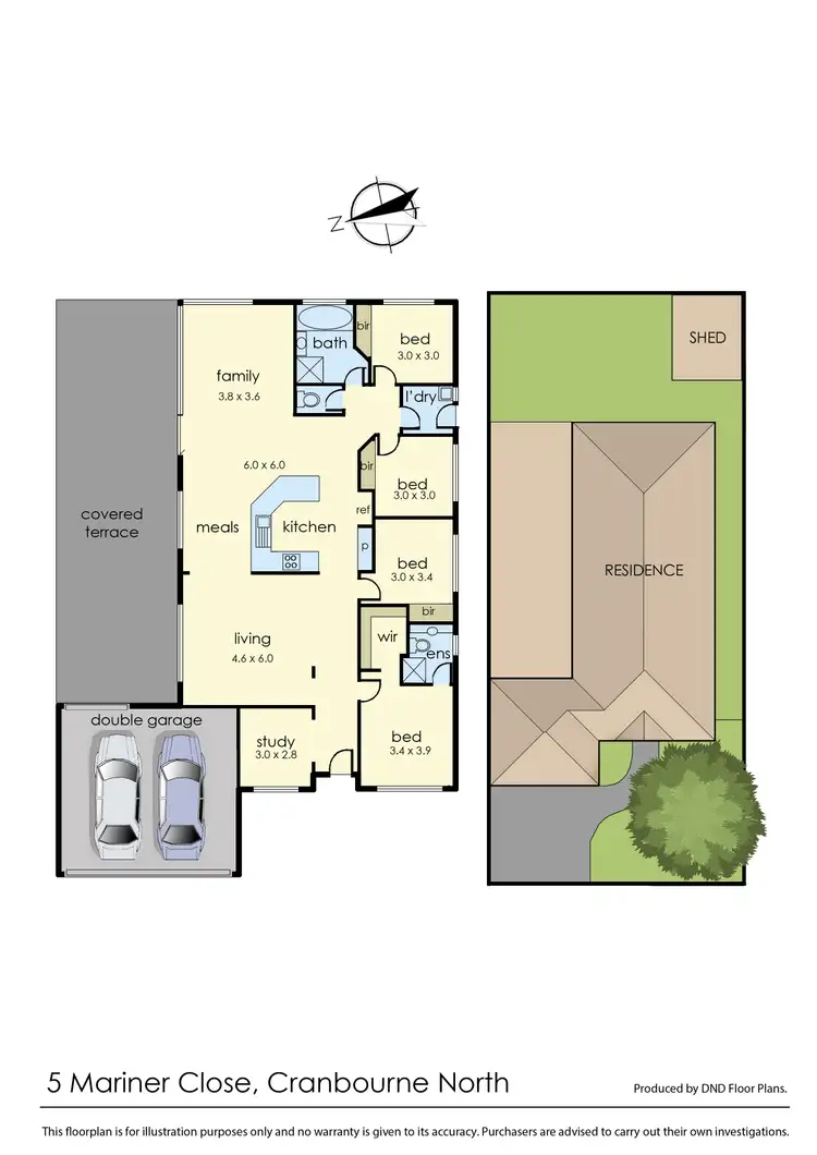 Floorplan of Homely house listing, 5 Mariner Close, Cranbourne North VIC 3977