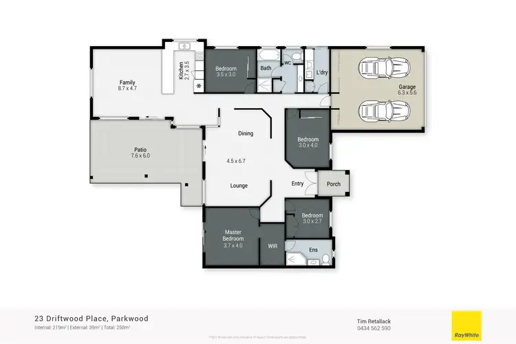 Floorplan of Homely house listing, 23 Driftwood Place, Parkwood QLD 4214