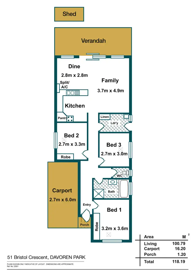 Floorplan of Homely house listing, 51 Bristol Crescent, Davoren Park SA 5113