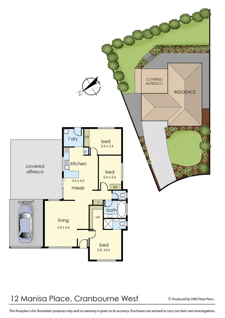 Floorplan of Homely house listing, 12 Manisa Place, Cranbourne West VIC 3977