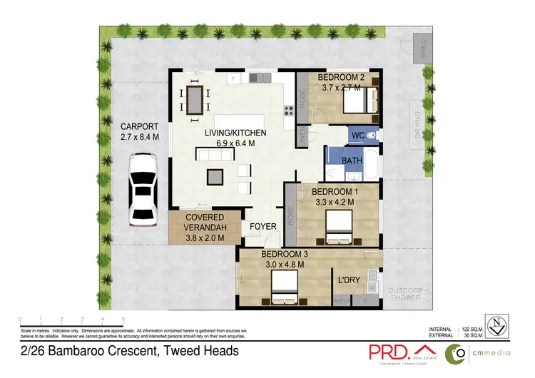 Floorplan of Homely semi-detached listing, 2/26 Bambaroo Crescent, Tweed Heads NSW 2485