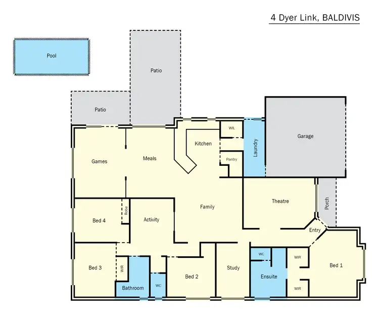Floorplan of Homely house listing, 4 Dyer Link, Baldivis WA 6171