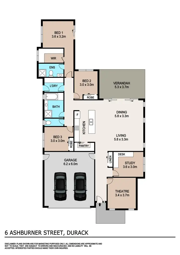 Floorplan of Homely house listing, 6 Ashburner Street, Durack NT 830