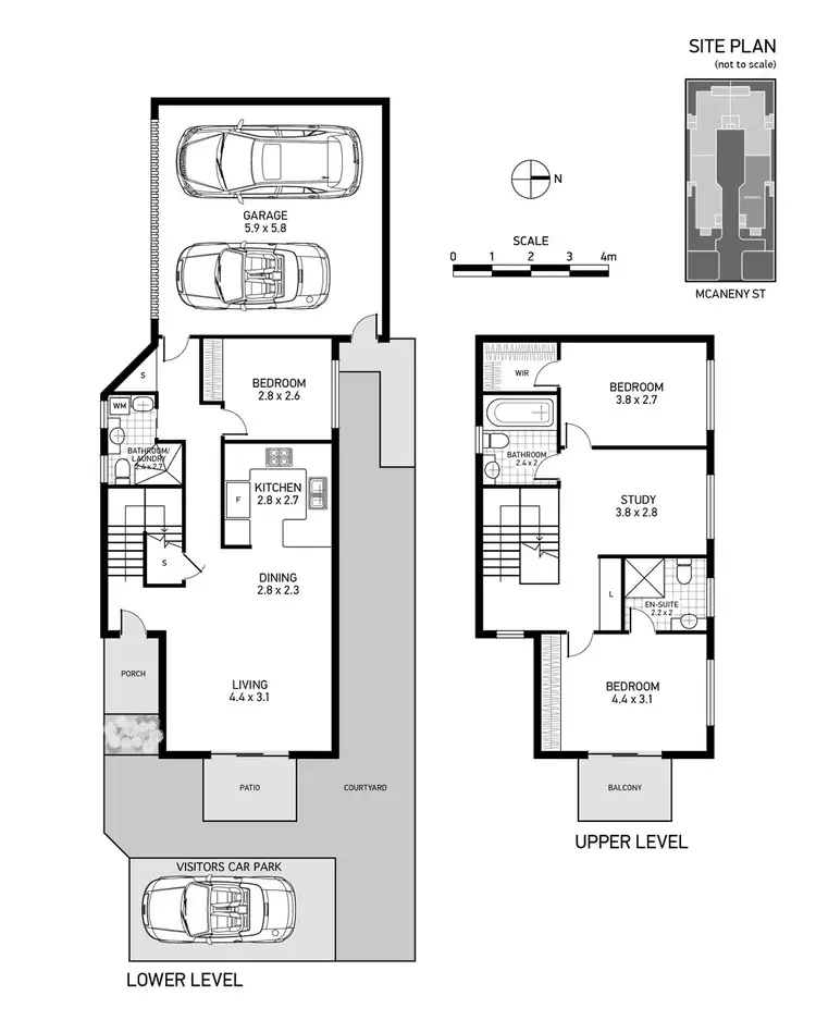 Floorplan of Homely townhouse listing, 1/7 McAneny Street, Redcliffe QLD 4020