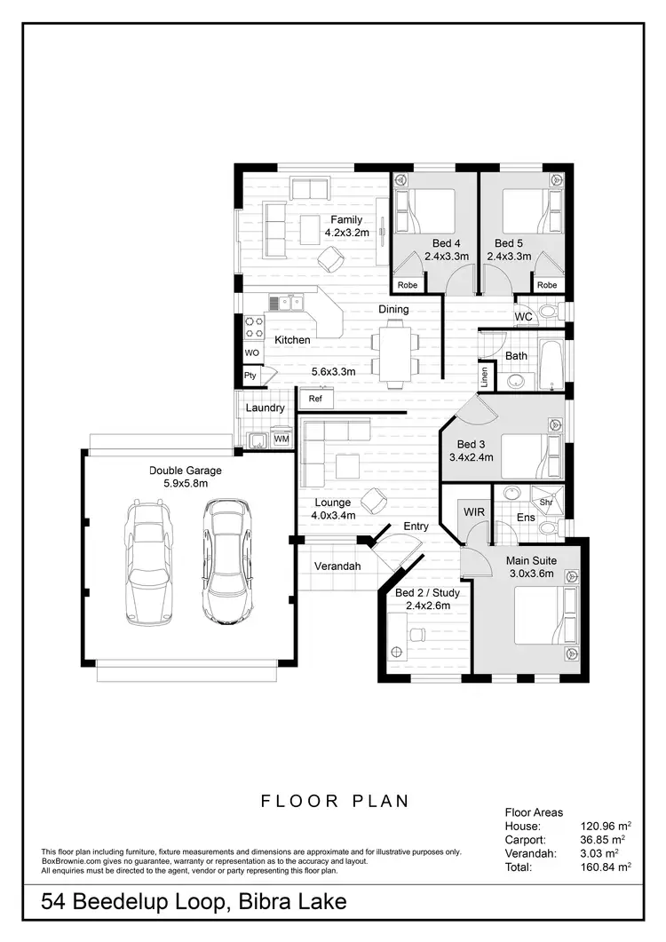 Floorplan of Homely house listing, 54 Beedelup Loop, Bibra Lake WA 6163