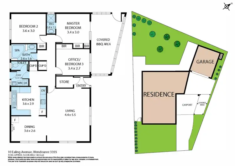 Floorplan of Homely house listing, 10 Ealing Avenue, Wendouree VIC 3355