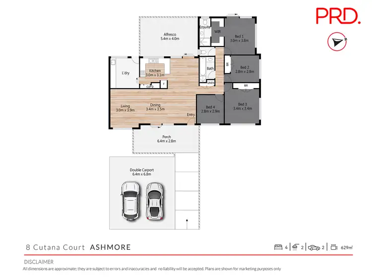 Floorplan of Homely house listing, 8 Cutana Court, Ashmore QLD 4214