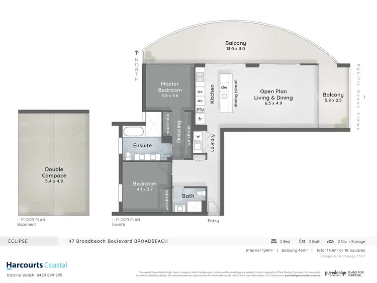 Floorplan of Homely apartment listing, ECLIPSE 47-51 Broadbeach Boulevard, Broadbeach QLD 4218