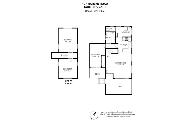 Floorplan of Homely house listing, 107 Marlyn Road, South Hobart TAS 7004